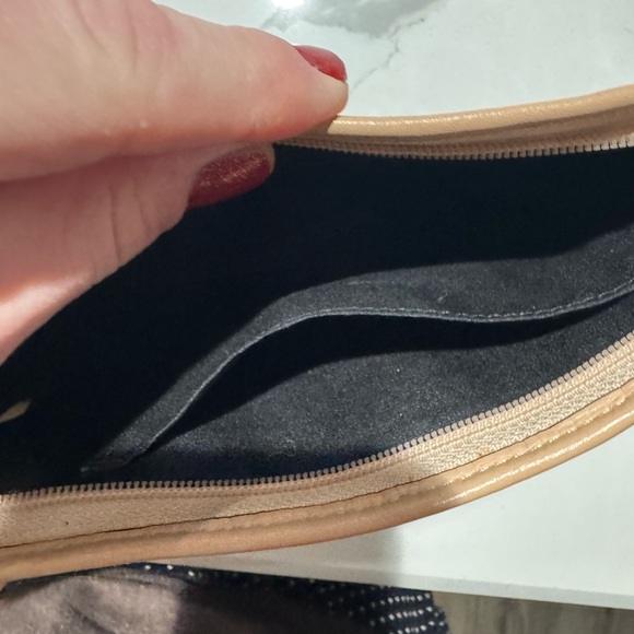 Coach Black Patent Quilted Logo Wristlet - Picture 4 of 5